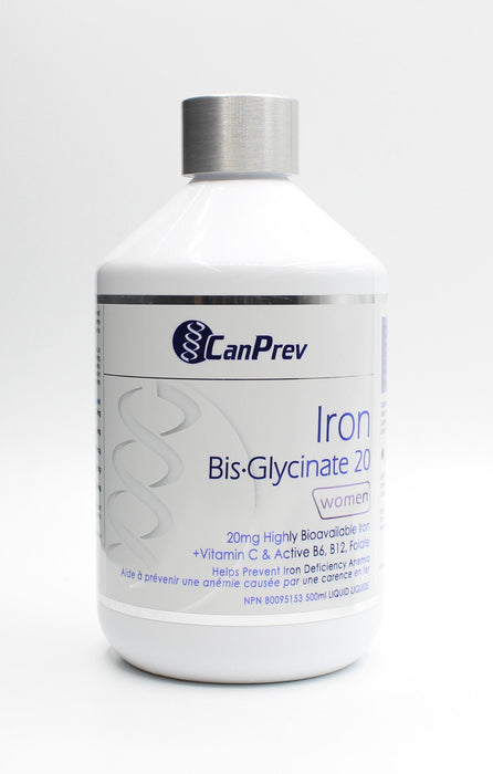 CanPrev Iron Bis-Glycinate 20 Women Liquid Natural Orange Flavour 20mg Highly Bioavailable Iron   500ml