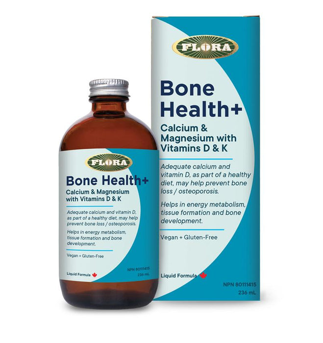 Flora Bone Health+ Calcium & Magnesium with Vitamin D3 & K2 As Part Of a Healthy Diet, May Help Prevent Bone Loss/Osteoporosis 236ml
