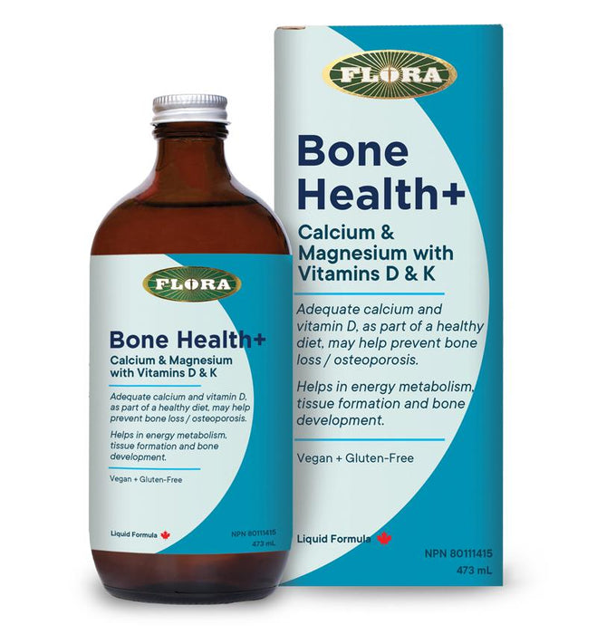Flora Bone Health+ Calcium & Magnesium with Vitamins D3 & K2 As Part of a Healthy Diet, May Help Prevent Bone Loss/Osteoporosis 473ml