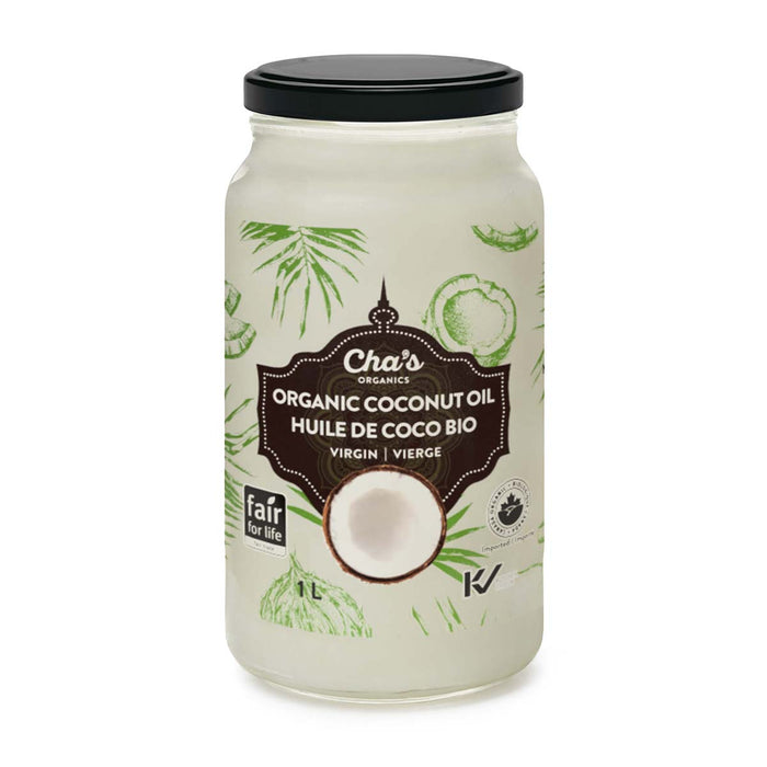 Cha's Virgin Coconut Oil Organic - Unrefined, Cold Pressed, Unbleached, Non-Hydrogenated, Gluten Free 500ml