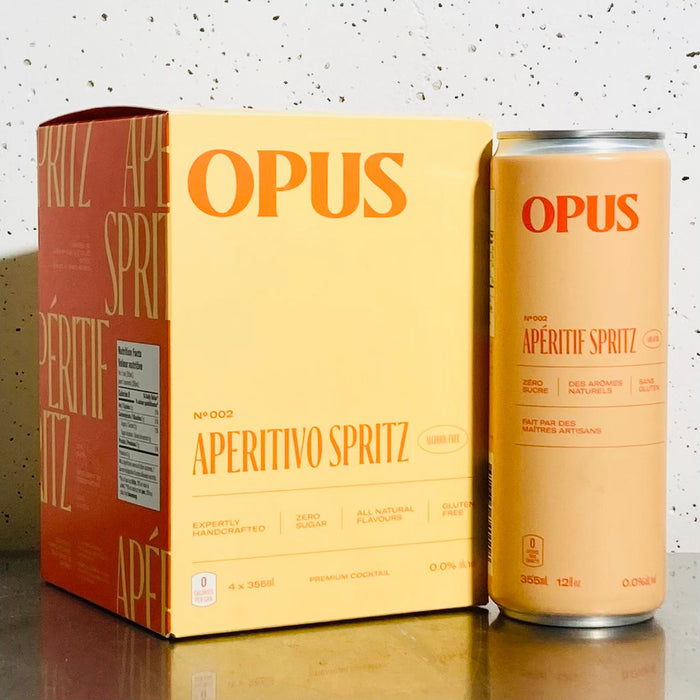 Opus Aperitivo Spritz - Non-Alcoholic, Sugar Free, Sugar Free, Gluten Free, Handcrafted 4X355ml