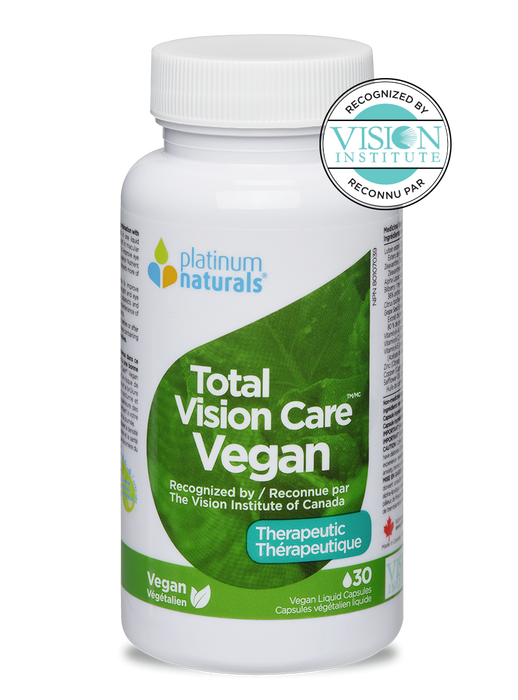 Total Vision Care Vegan - Therapeutic, Recognized by "The Vision Institute Of Canada" 30 vegan liquid capsules