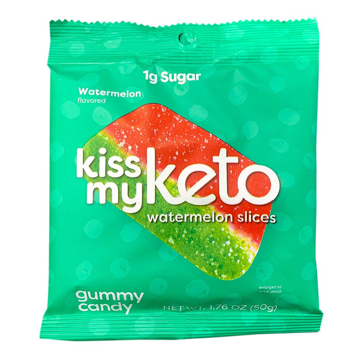Kiss My Keto Watermelon Slices Gummy Candy - Watermelon Flavour 50g