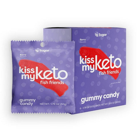 Kiss My Keto Fish Fiends Gummy Candy - Berry Flavour 50g