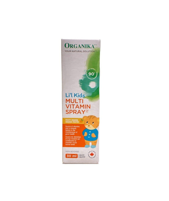 Organika Li'L Kids Mult Vitamin Spray Fruity Orange Flavour - Source of Vitamins and Minerals, Factors in the Maintenance of Good Health 30ml