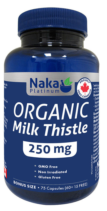 Naka Milk Thistle Organic 250 mg 75 Vegecaps