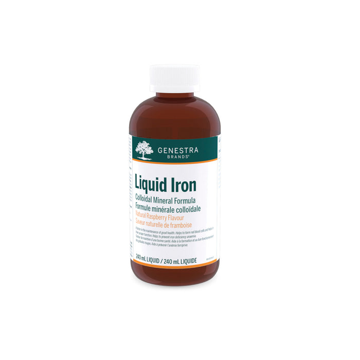 Genestra Liquid Iron Colloidal Mineral Formula - Natural Raspberry Flavour 240ml
