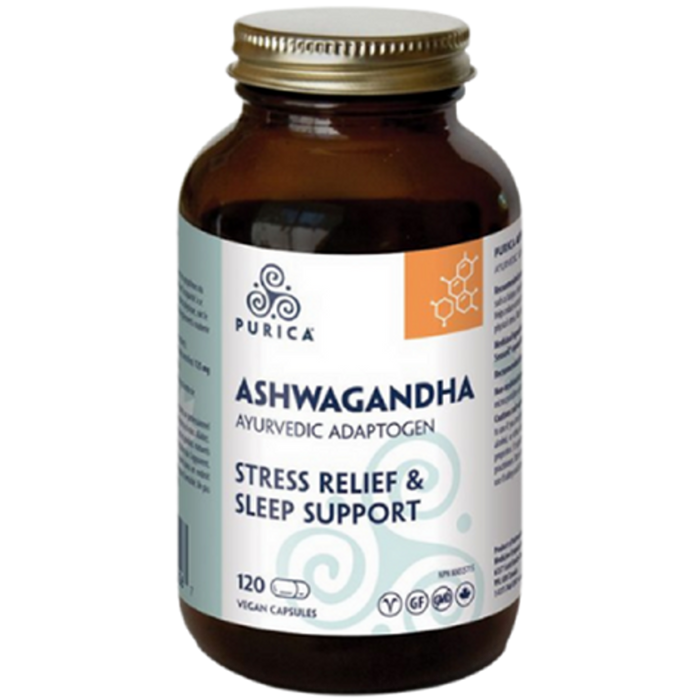 Purica Ashwagandha Ayurvedic Adaptogen Stress Relief & Sleep Support 120 vcaps