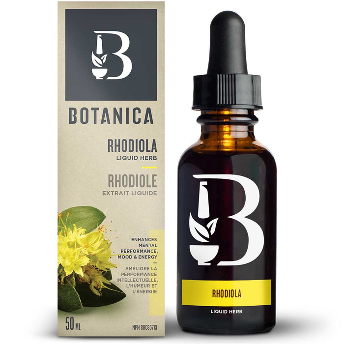 Botanica Rhodiola Liquid Herb - Ehances Mental Performance, Mood and Energy  50ml