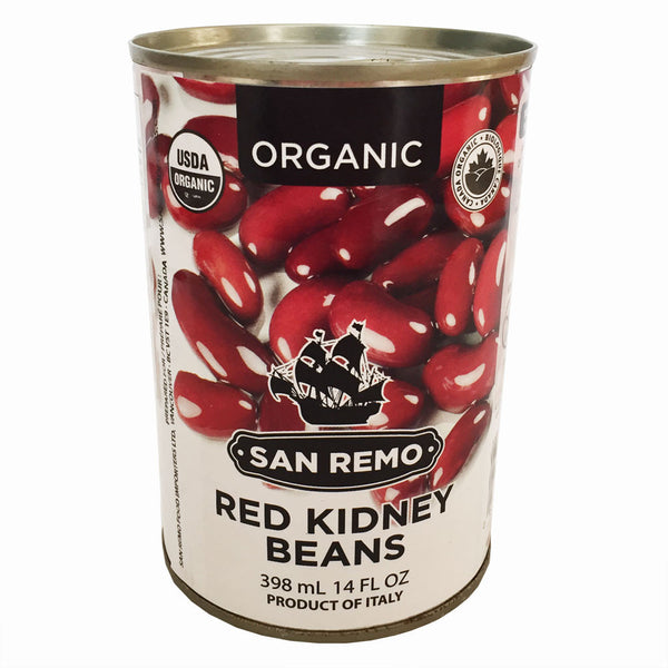 San Remo Red Kidney Beans Organic - Vegan, Gluten Free, BPA Free, Kosher No Salt Added 398ml