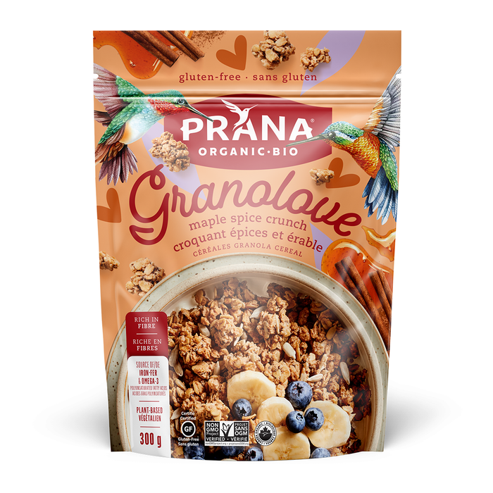 Prana Granolove Maple Spice Crunch Organic - Gluten Free, 3g Sugar 300g