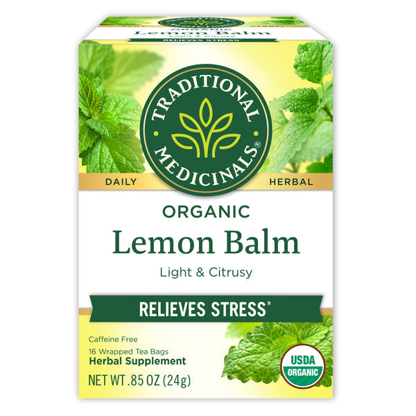 Traditional Medicinals Lemon Balm Tea - Pleasantly Mild with Subtle Citrus Notes 16teabags