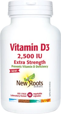 New Roots Vitamin D3 Extra Strength 2,500 IU 90vegicaps