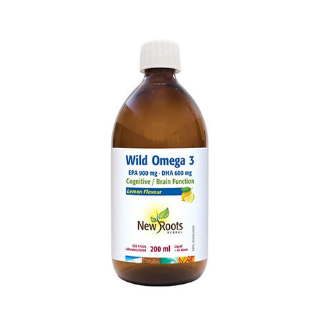 New Roots Wild Omega 3 EPA 900mg DHA 600mg Lemon Flavour 200ml