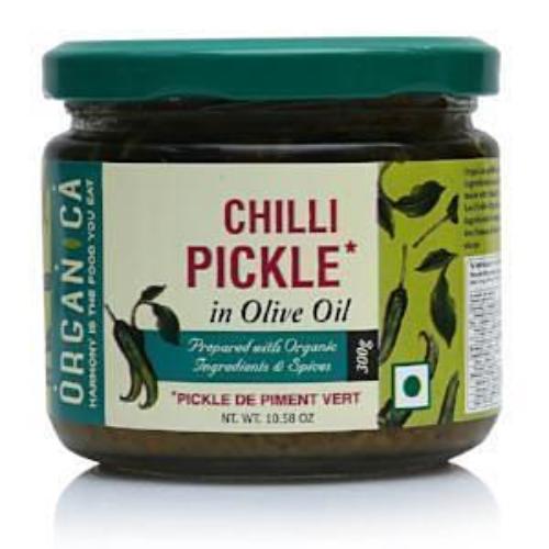 Organica Chilli Pickle in Olive Oil Organic 300g