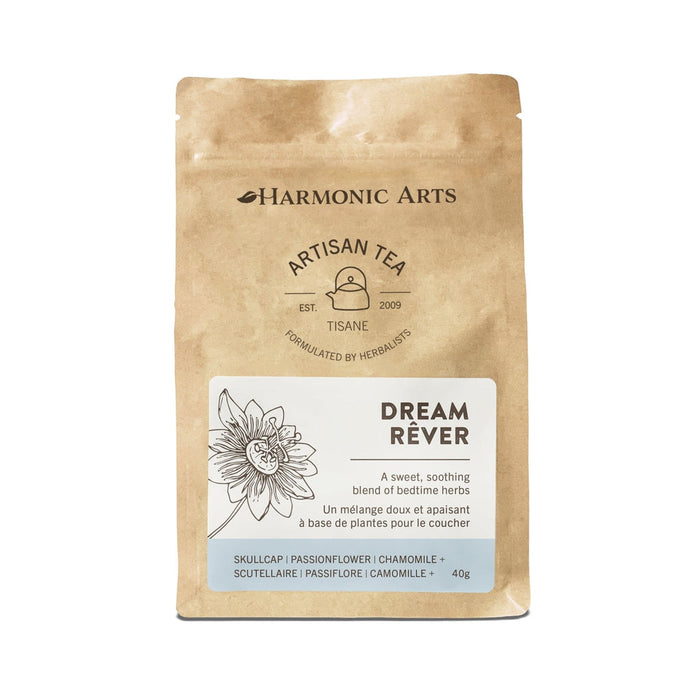 Harmonic Art's Artisan Tea "Dream" Loose Leaf Tea - A Sweet, Soothing Blend of Bedtime Herbs. 40g