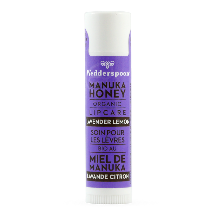 Wedderspoon Manuka Honey Lavender Lemon Lip Balm Organic .5g