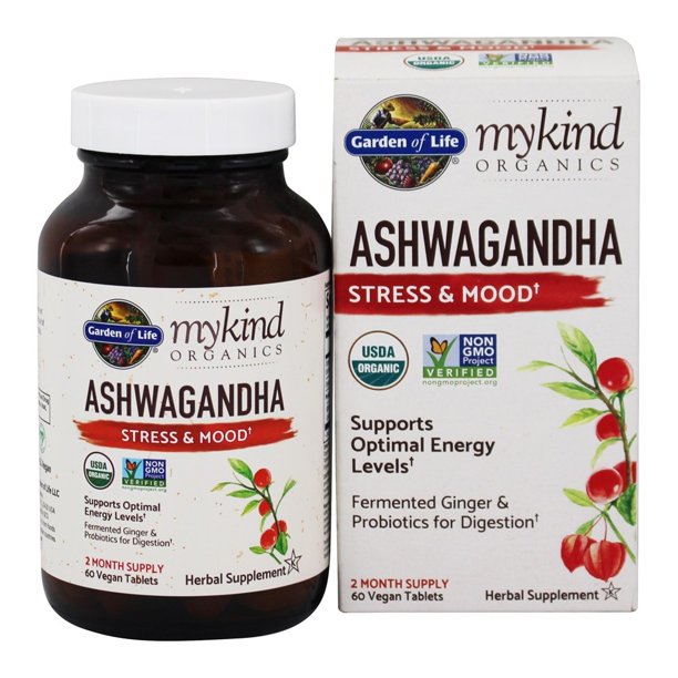 MyKind Ashwagandha Organic - Stress & Mood 60 Vegan Tablets