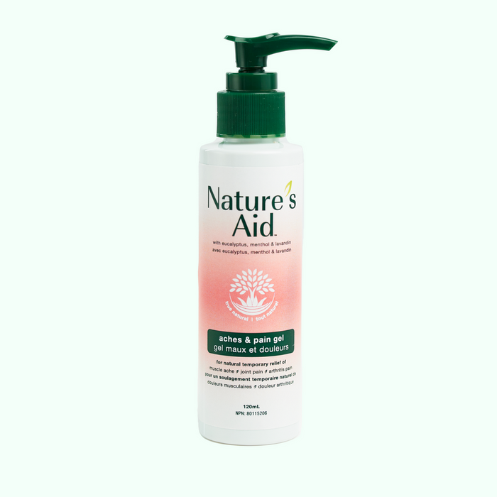 Nature's Aid Aches & Pain Gel - For Natural Temporary Relief of Muscle Aches, Joint Pain, Arthritis Pain. 120ml