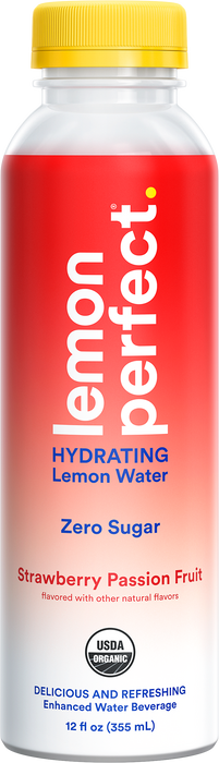 Lemon Perfect Hydrating Lemon Water Peach Raspberry Flavour Organic - Perfectly Refreshing Lemon- Powered Beverage. 355ml