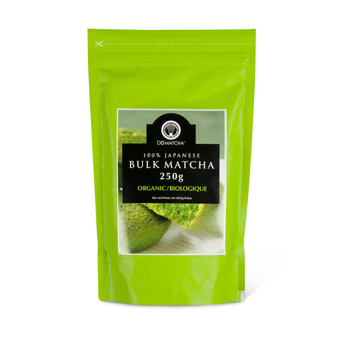 DoMatcha 100% Japanese Matcha Bulk Organic - Matcha is the Ideal Ingredient for Power Shakes, Lattes and Culinary Recipes. 250g