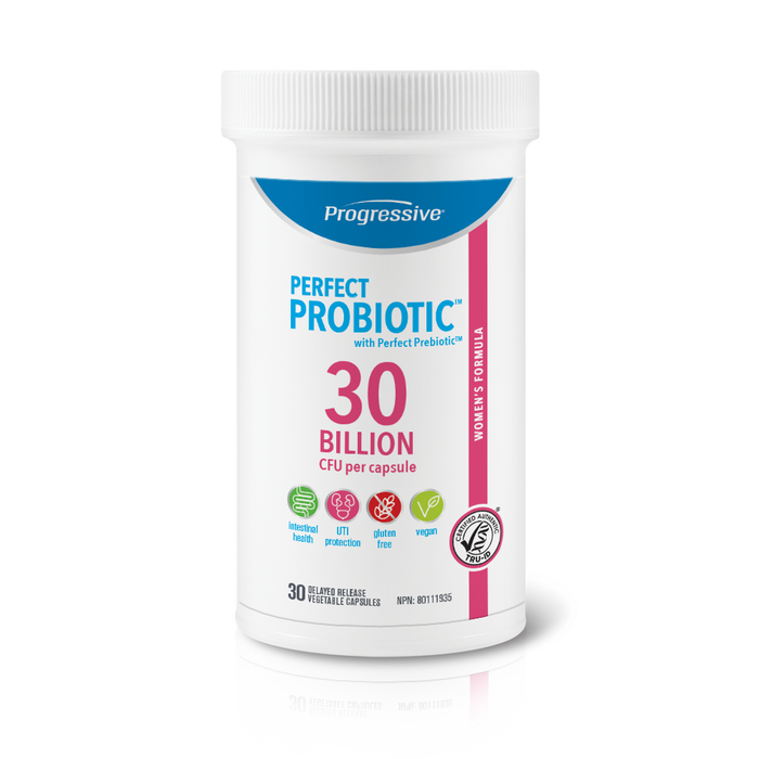 Progressive Perfect Probiotic Women's 30 Billion CFU - With Perfect Probiotic, Vegan, Gluten Free. 30 capsules