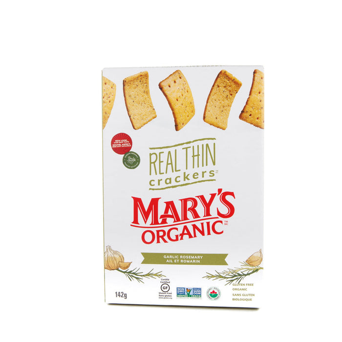 Mary's Garlic Rosemary Crackers Organic - Gluten Free. 142g