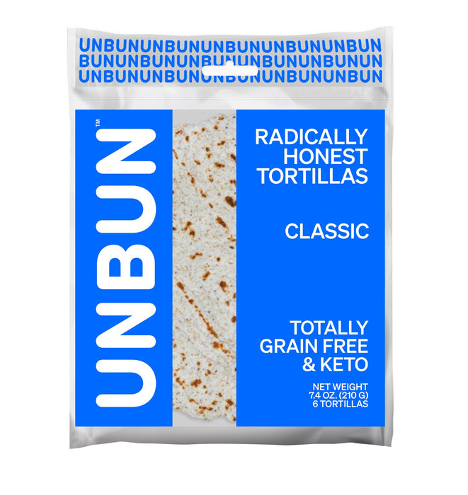 Unbun Keto UnTortillas - Gluten Free, Keto Certified, Grain Free. 210g