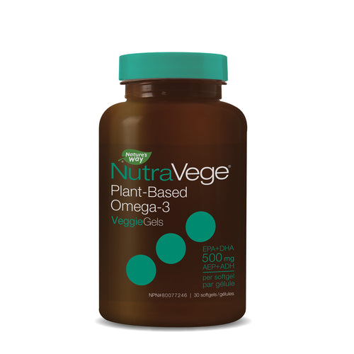 Nature's Way NutraVege Plant Based Omega-3 with Vitamin D3 30softgels