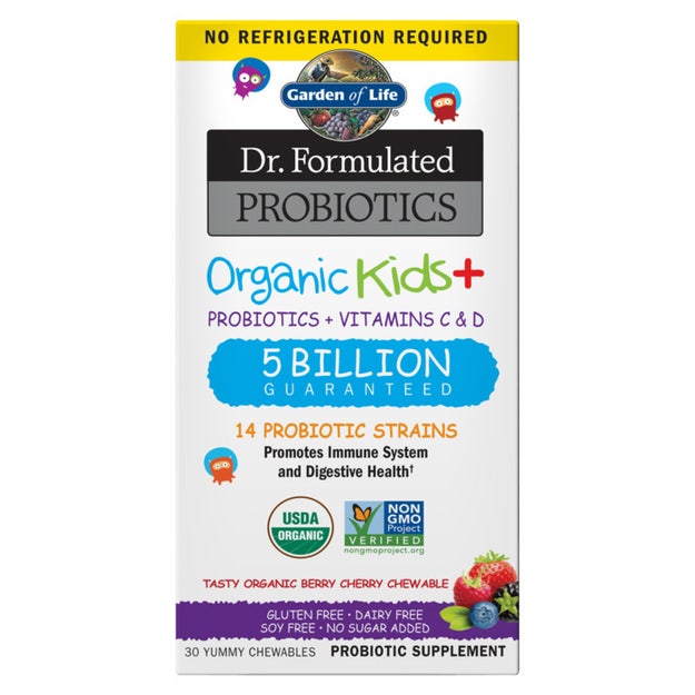 Garden of Life Dr. Formulated Organic Kid's Probiotics - Berry Cherry Flavour 30chewables