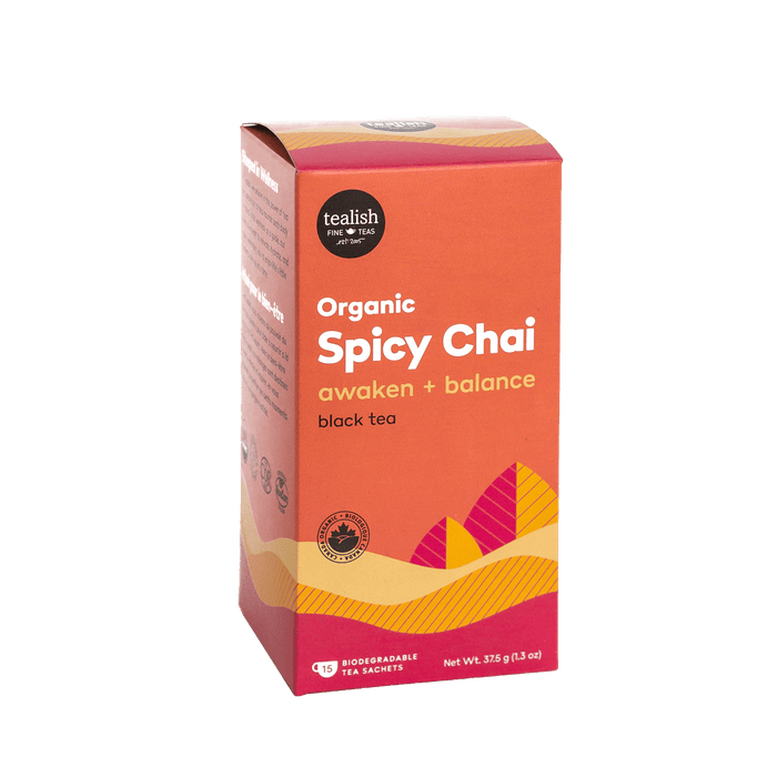 Tealish Spicy Chai Black Tea Organic - Awaken & Balance 15teabags