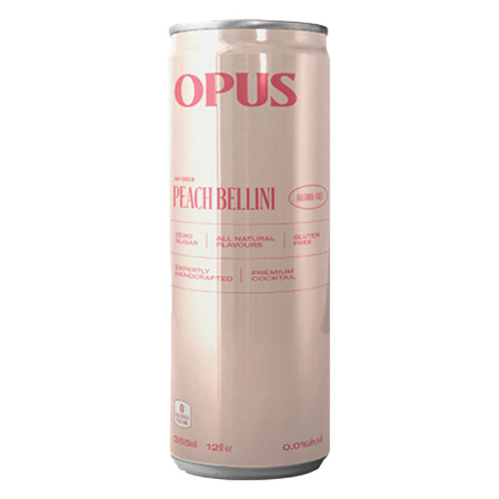 Opus Peach Bellini Spritz - Alcohol Free, Sugar Free, Gluten Free, Handcrafted 355ml