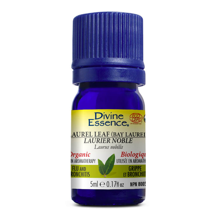 Divine Essence Laurel Leaf (Bay Laurel) Essential Oil Organic - Flu and Bronchitis. 5ml