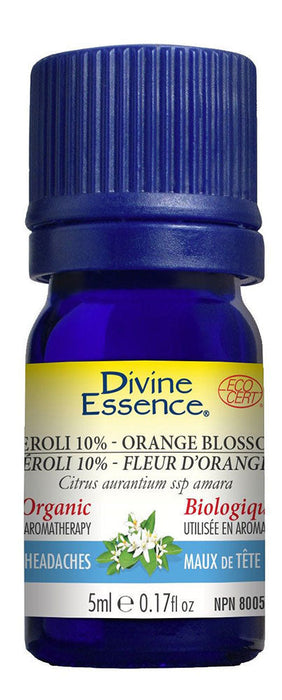 Divine Essence Neroli 5%-Orange Blossom Essential Oil Organic - Headaches 5ml
