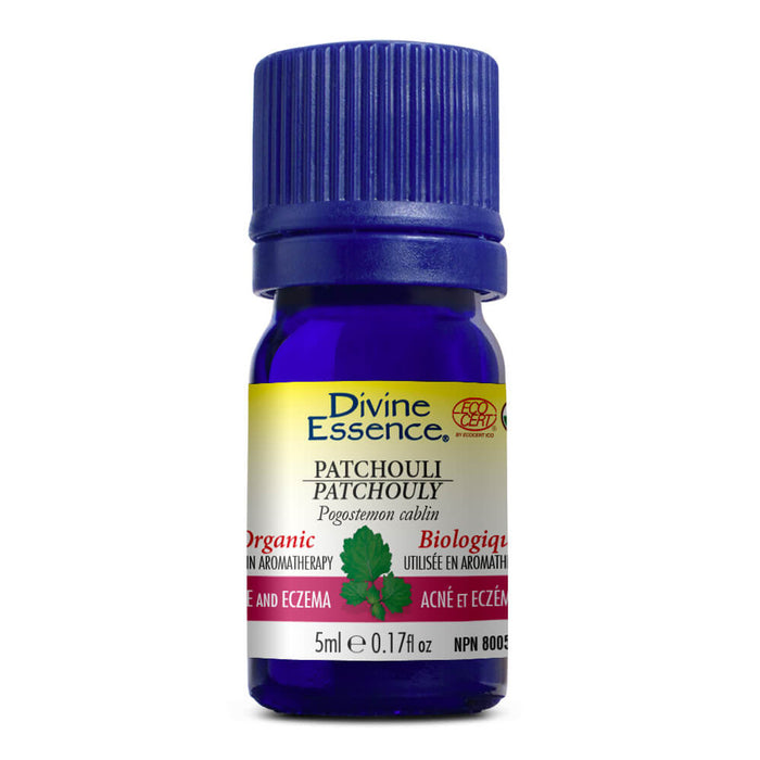 Divine Essence Patchouli Essential Oil Organic - Acne & Eczema. 5ml