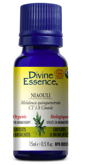 Divine Essence Niaouli Essential Oil Organic - Sinusitis and Bronchitus. 15ml
