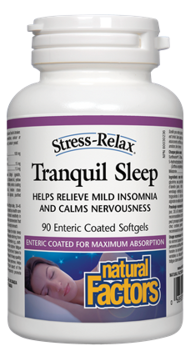 Natural Factors Tranquil Sleep - Helps Relieve Mild Insomnia & Calms Nervousness. 90softgels