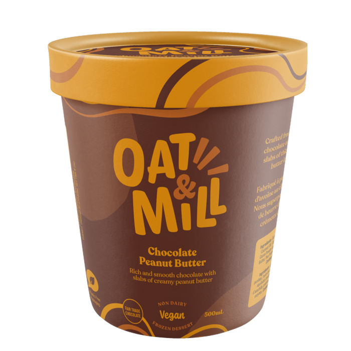 Oat&Mill Non Dairy Vegan Chocoate Peanut Butter Ice Cream 500ml