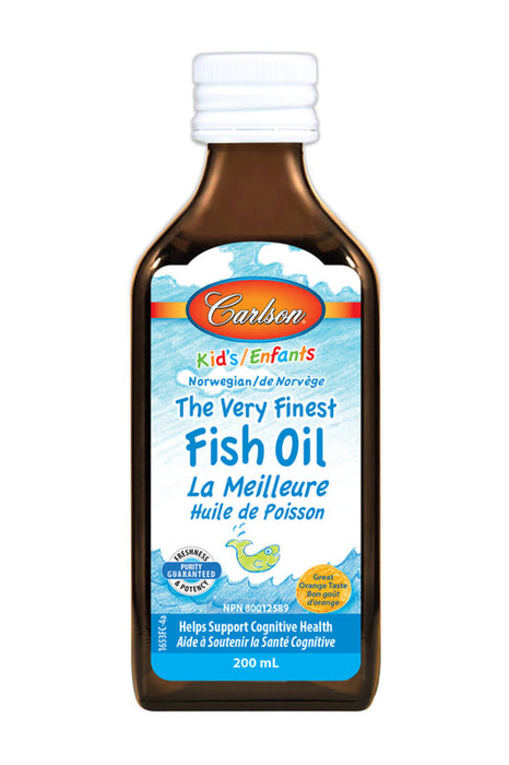 Carlson Fish Oil Orange Flavour - Helps Support Cognitive Health 200ml