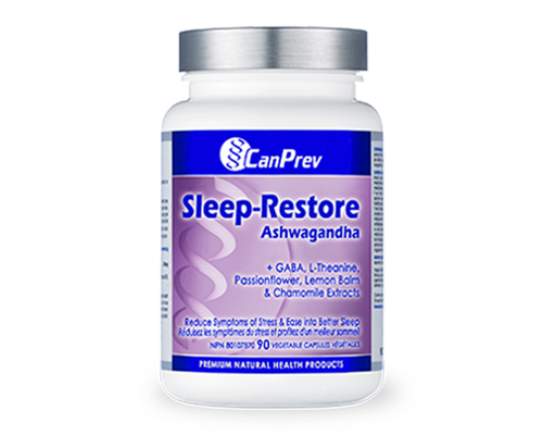CanPrev Sleep-Restore Ashwagandha - Reduce Symptoms of Stress and Ease Into Better Sleep. 90vegicaps