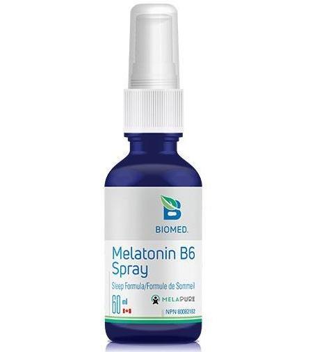 BioMed Melatonin B6 Spray Mint Flavour - Helps to Increase Total Sleep Time. 60ml