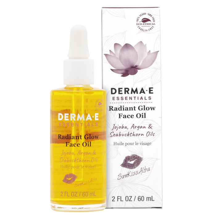 Derma E Radiant Glow Face Oil - Jojoba, Argan & Seabuckthorn Oils. 60ml