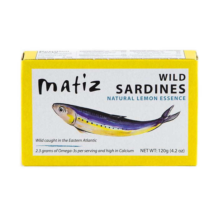 Matiz Wild Caught Sardines, Natural Lemon Flavour 120g