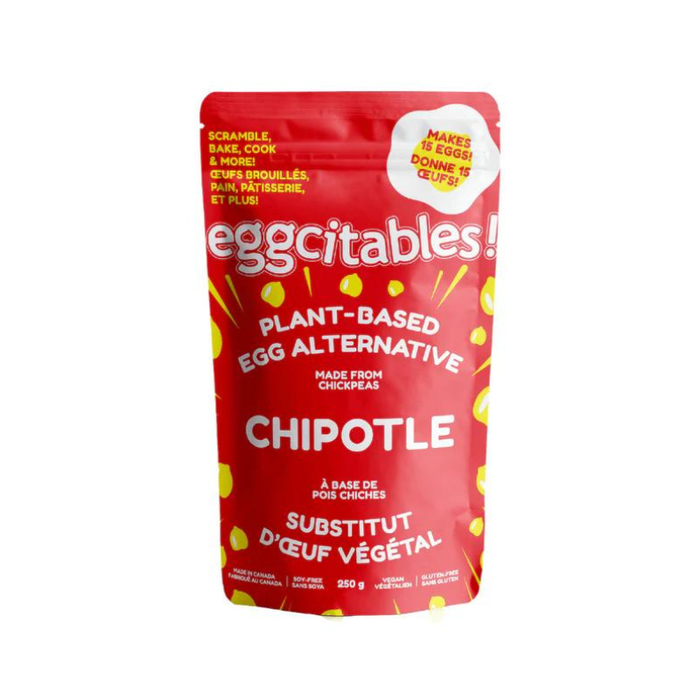 Eggcitables!  Plant-Based Soy Free Egg Alternative, Chipotle Flavour 250g