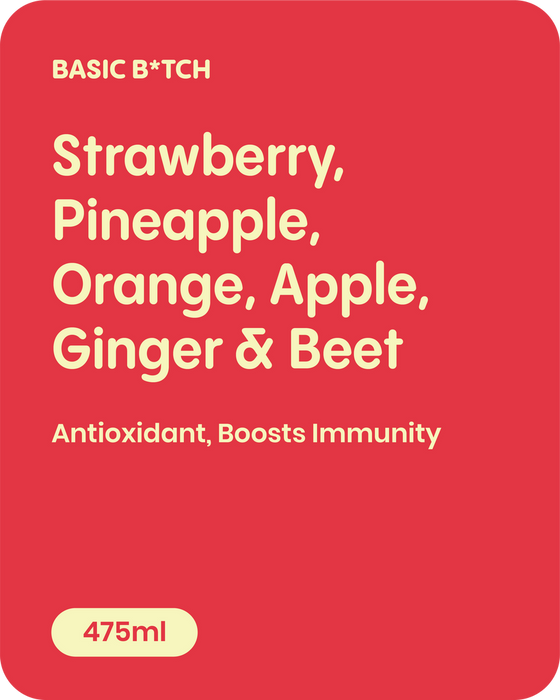 Kev's Juice Basic B*tch Blend - Pineapple, Orange, Strawberry, Apple, Beets. 475ml