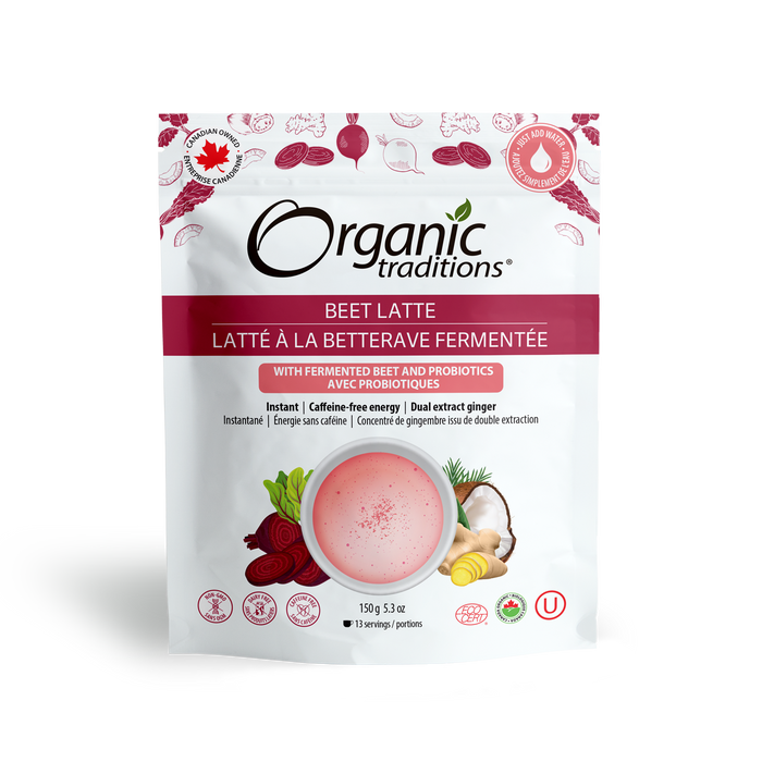 Organic Traditions Beet Latte With Fermented Beet and Probiotics  150g