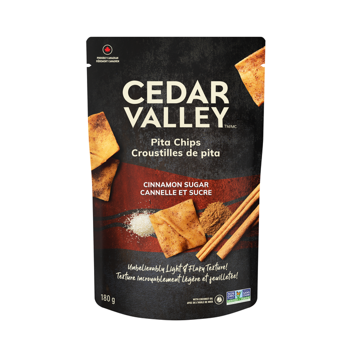 Cedar Valley Pita Chips, Cinnamon Sugar 180g