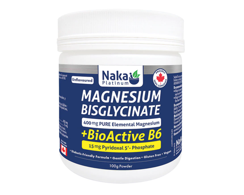 Naka Magnesium Bisglycinate + Bioactive B6 Powder 100G