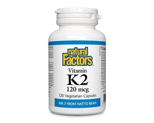 Natural Factors Vitamin K2 120mcg 120 vegetable caps 120VCAPS