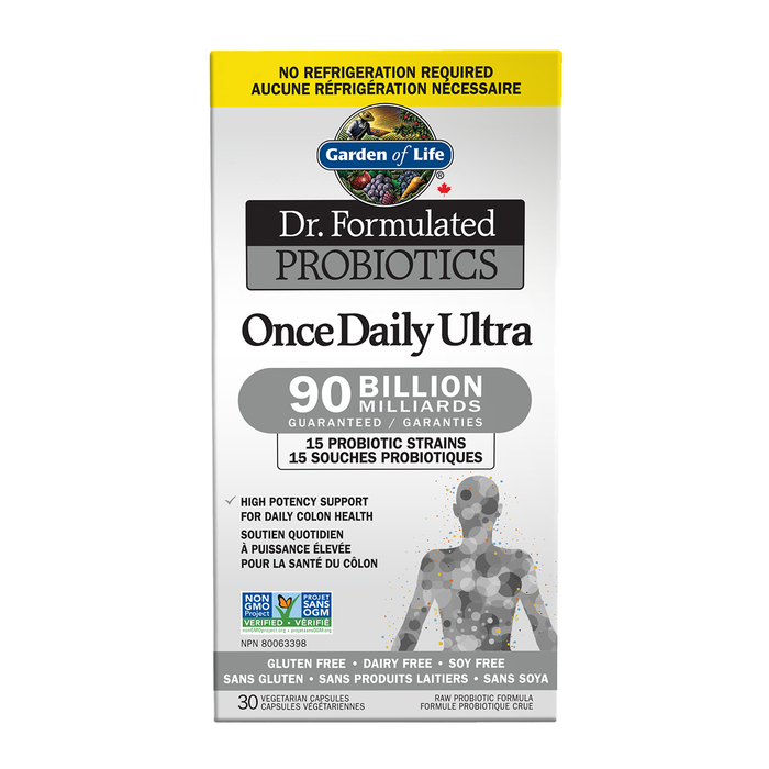 Garden of Life Dr. Formulated Probiotics Once Daily Ultra - 90 Billion Milliards 30 VCAPS